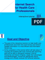 An Internet Search Guide For Health Care Professionals: Interactive Tutorial