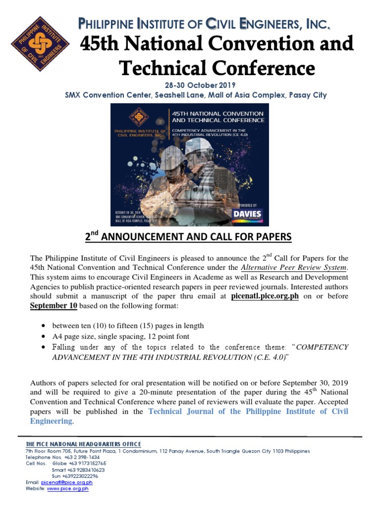 45th NatCon 2nd Call For Papers | PDF