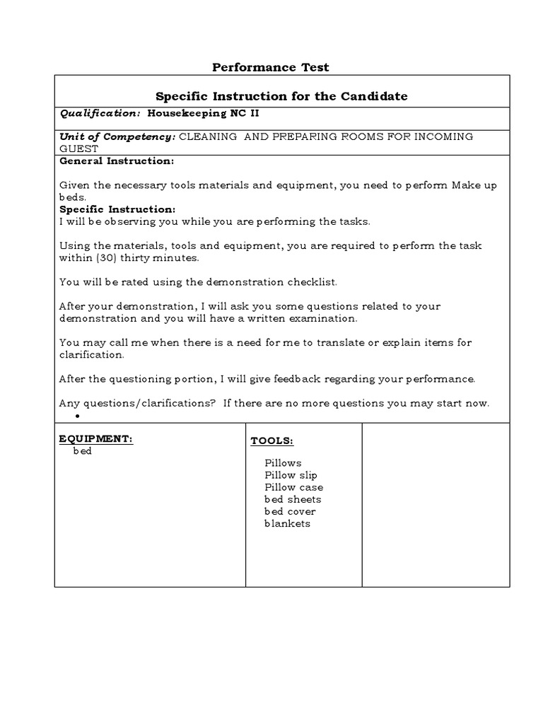 Specific Instruction For The Candidate | PDF