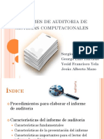 Informes de Auditoria de Sistemas Computacionales