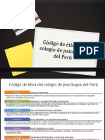 Código de Ética Del Colegio de Psicólogos Verdadero