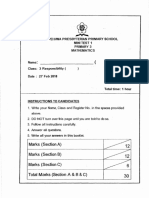 P3 Maths CA1 2018 Pei Hwa Exam Papers