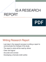 Writing Research Report Guide