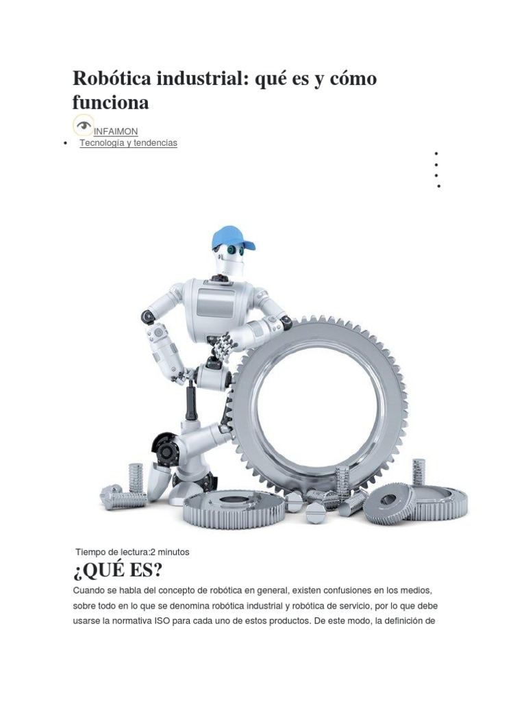 Introducción a la Robótica Industrial | PDF | Robótica | Robot