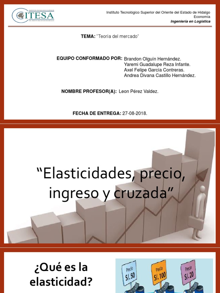 Elasticidades: Precio, Ingreso y Cruzada | PDF | Elasticidad (economía ...