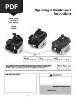 Operating & Maintenance Instructions: Model Series Covered in This Manual 90000 100000