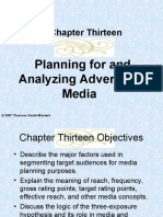 Chapter Thirteen: Planning For and Analyzing Advertising Media