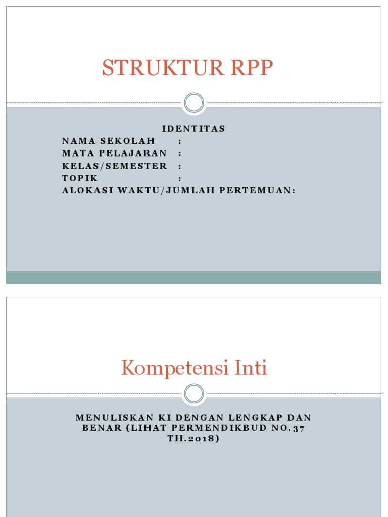 Struktur RPP untuk Pembelajaran Efektif | PDF