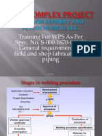 Training For WPS As Per Spec. No. S-000-1670-0006V General Requirement For Field and Shop Fabrication of Piping