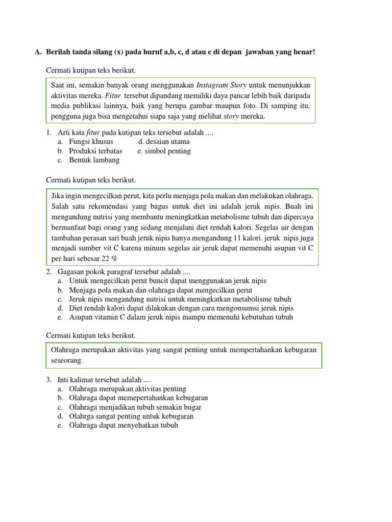 Soal Remedi Kelas Xii
