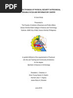 The Effectiveness of Physical Security of Provincial Rehabilitaton Andreformatory Center in Mati City