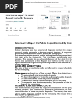 Informative Report On Public Deposit Invited by Company - Interest - Loans PDF