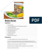 Bulalo Recipe