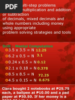 Solving Multi-Step Problems Involving Multiplication and Addition or