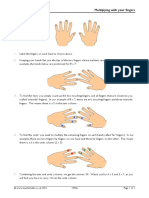 Multiplying With Your Fingers: © WWW - Teachitmaths.co - Uk 2011 15946 Page 1 of 1
