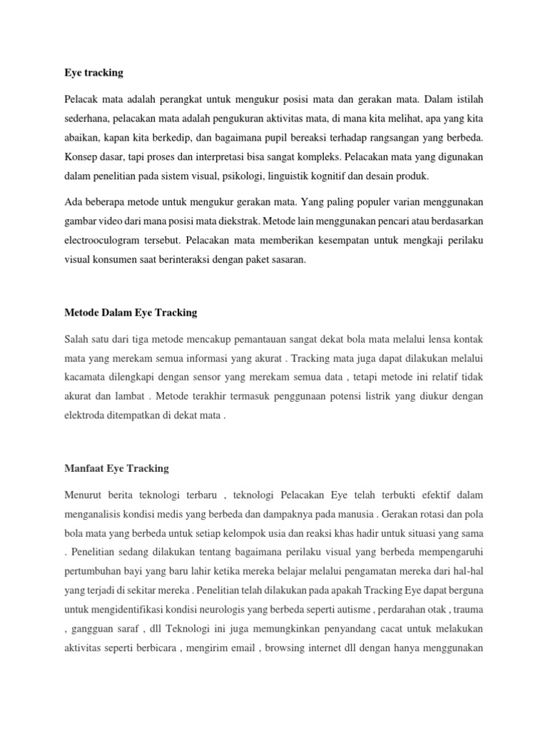 Eye Tracking Pdf