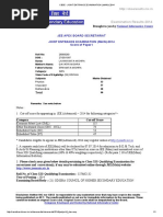 JEE-Mains Score Card