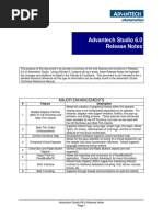 Advantech Studio 60 Release Notes
