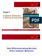 Customer Behaviour in Service Encounters: Chapter 2-1