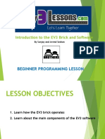 Beginner Programming Lesson: Introduction To The EV3 Brick and Software