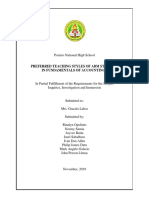Preferred Teaching Styles of Abm Students in Fundamentals of Accounting I