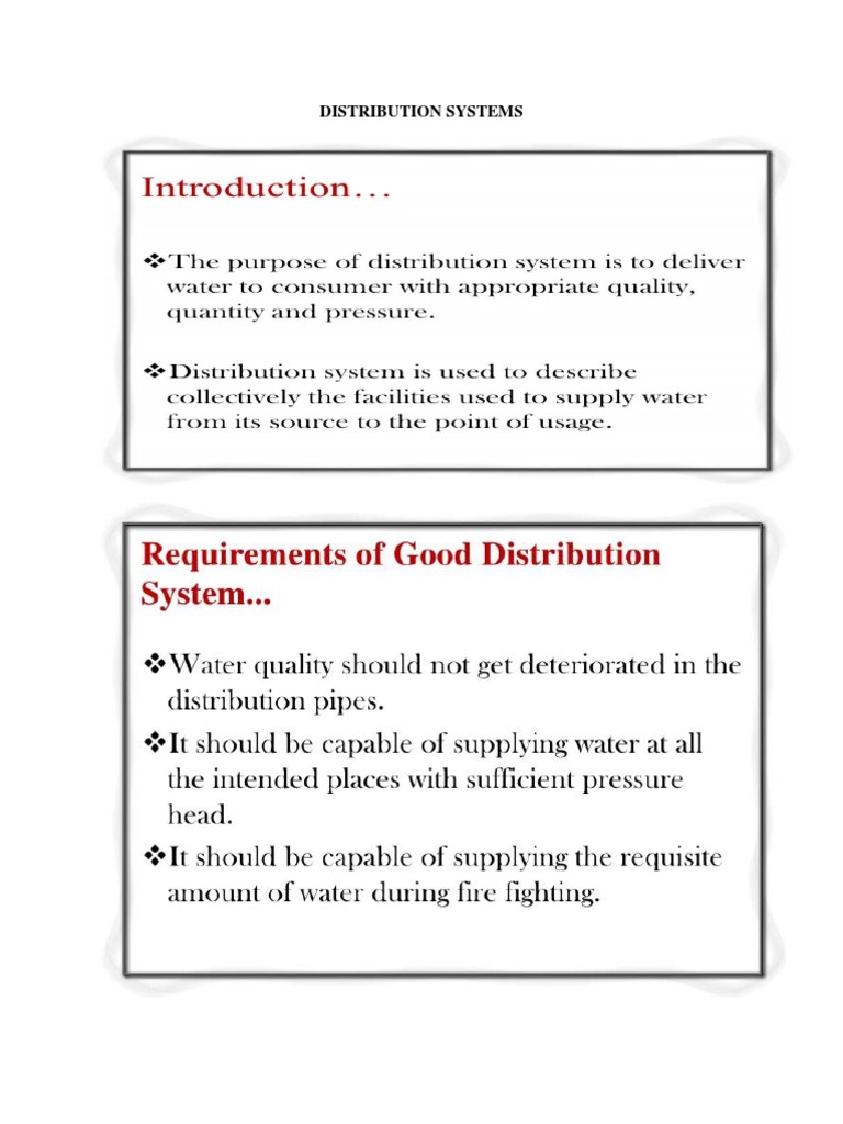 Distribution Systems | PDF