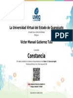 Universidad Virtual de Guanajuato constancia inglés básico 2019