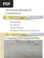 Developing Managerial Competency