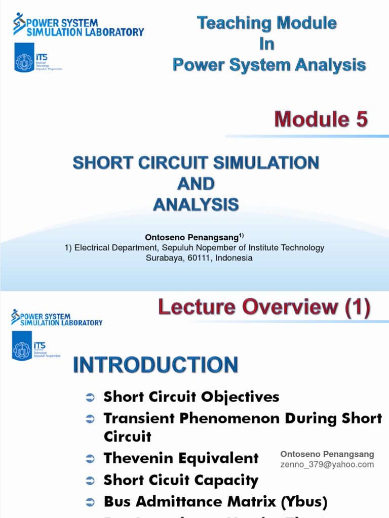Short Circuit Simulation and Analysis | PDF | Electrical Impedance ...