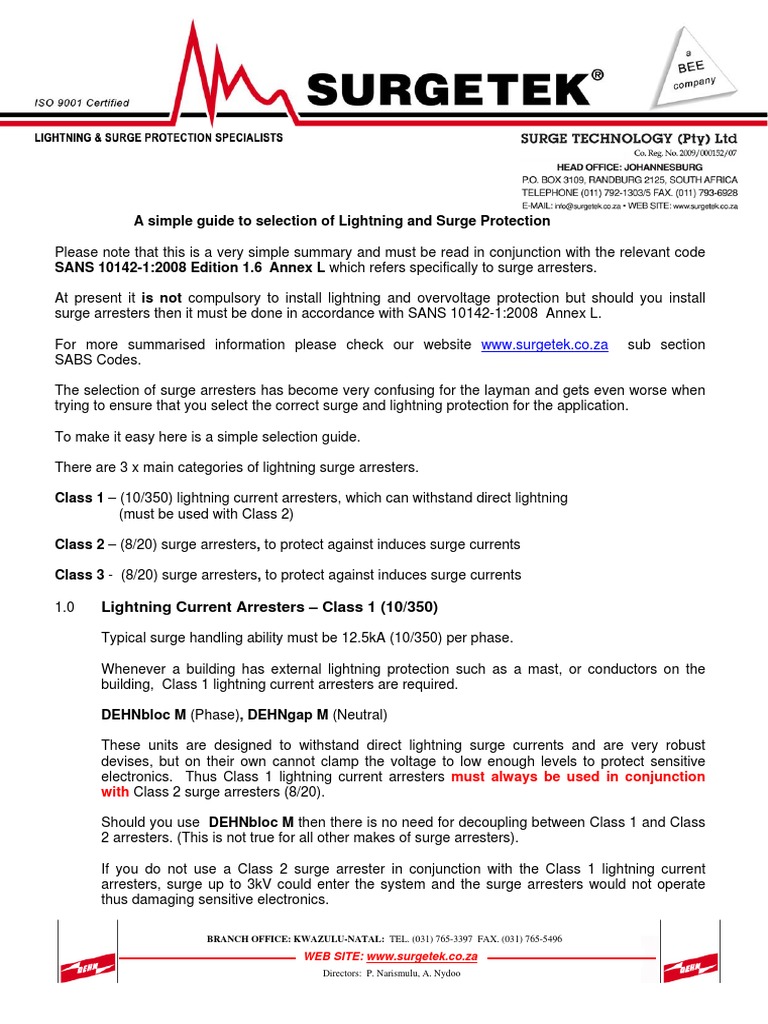 Lightning and Surge Protection | PDF | Electrical Engineering | Electricity