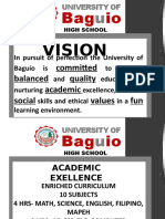 UB High School Vision, Mission and Objectives