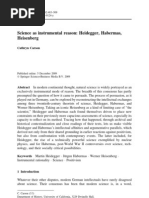 Download Habermas Heidegger and berg Science as Instrumental Reason by Javier Aguirre SN43614744 doc pdf