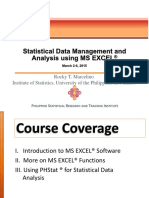 Statistical Data Management and Analysis Using MS EXCEL - CHAP - 1