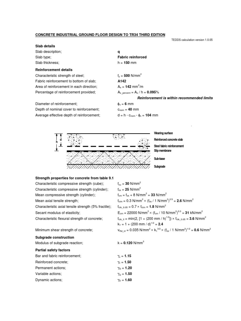 Concrete Industrial Ground Floor Design To Tr34 Third Edition PDF