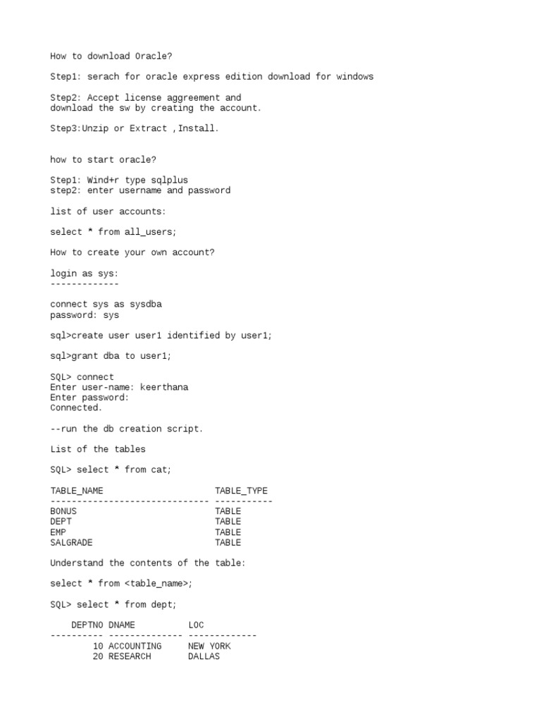 SQL Basic Notes | PDF | User (Computing) | Computer Access Control