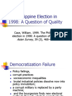 The Philippine Election in 1998: A Question of Quality: Asian Survey