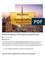 Chinese Entrepreneurs Preferring UAE For Business Setup - Cost of Setting Up A Company