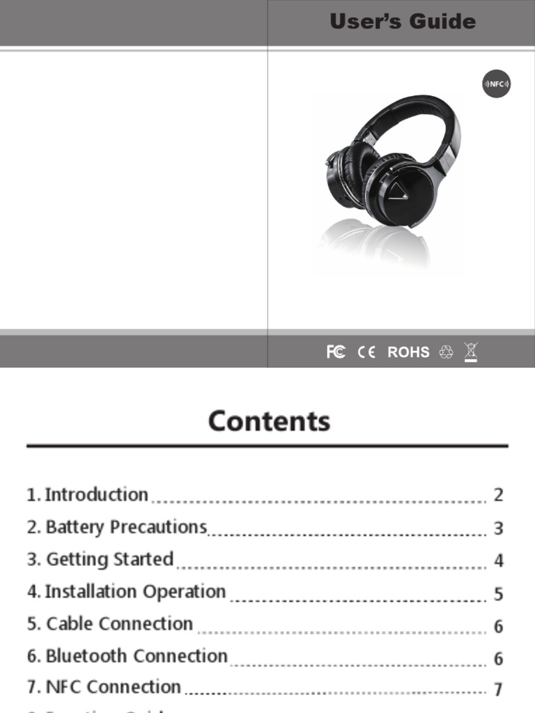 Cowin E7 Manual | PDF | Battery Charger | Headphones