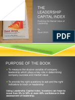 THE Leadership Capital Index: Realizing The Market Value of Leadership by Dave Ulrich