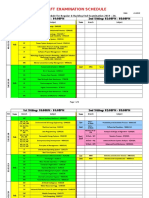 Draft Exam Schedule for Regular & Backlog End Examination 2019-20