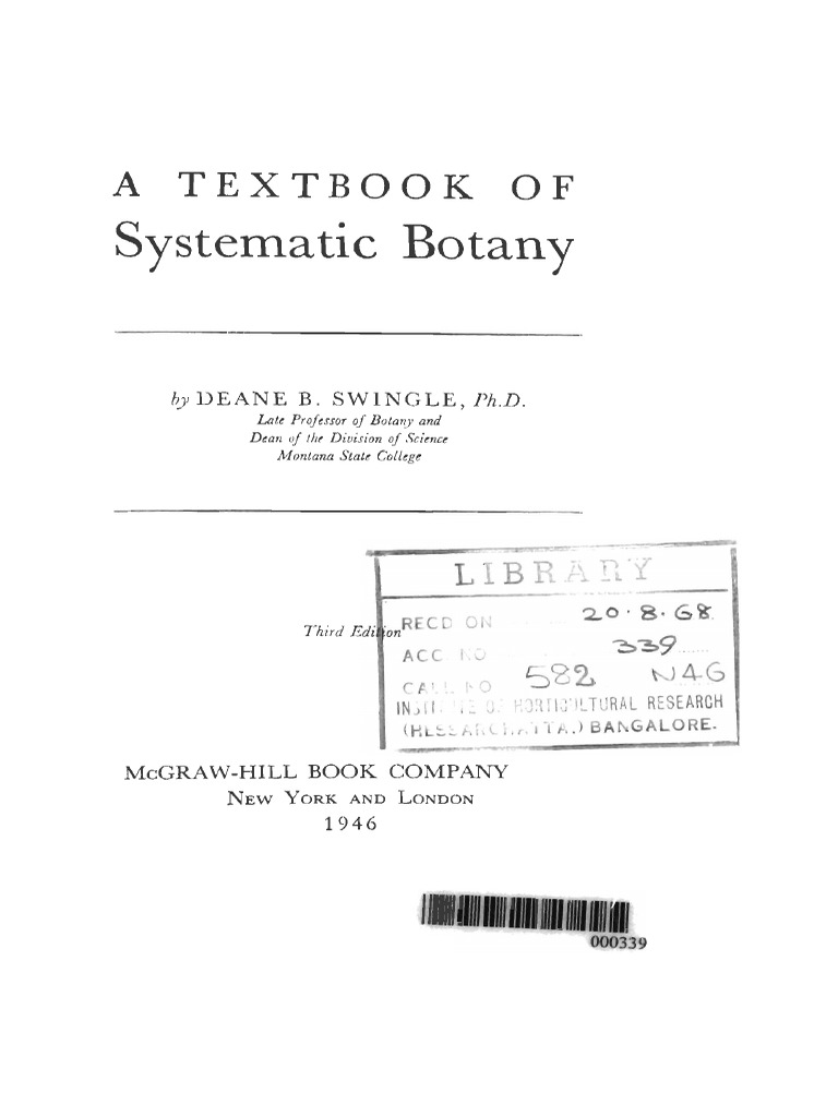 Systematic Botany | PDF | Taxonomy (Biology) | Botany