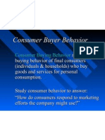 Consumer Buyer Behavior