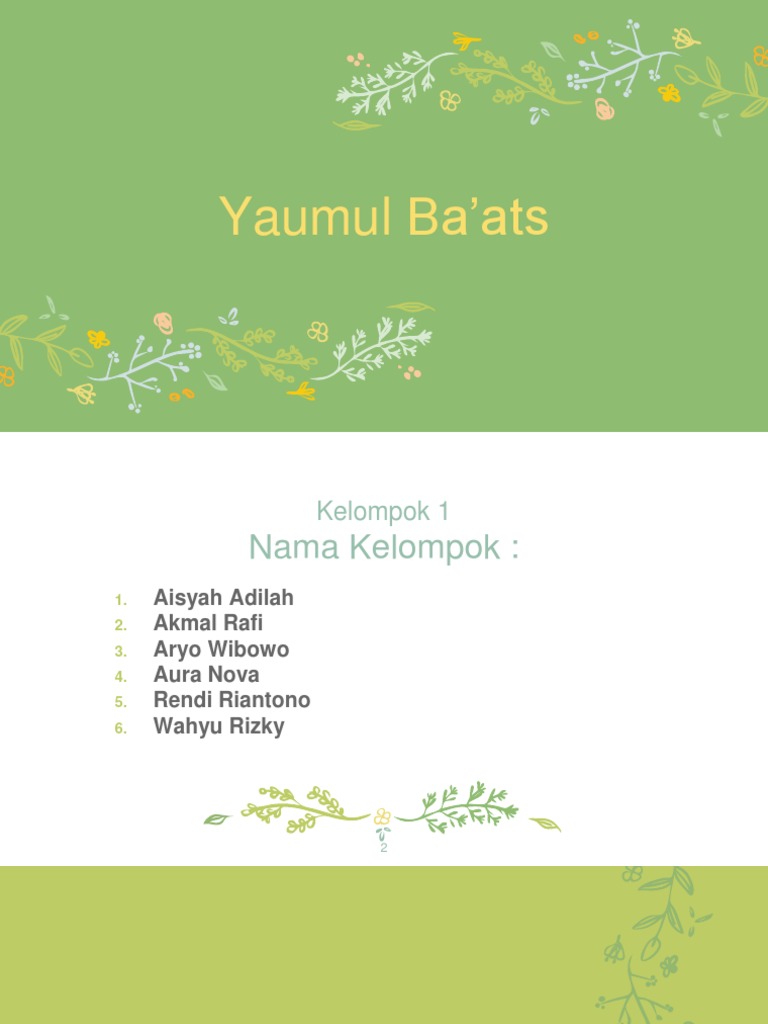 Yaumul Ba'Ats Kelompok 1 PDF