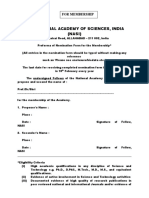 The National Academy of Sciences, India (NASI) : For Membership