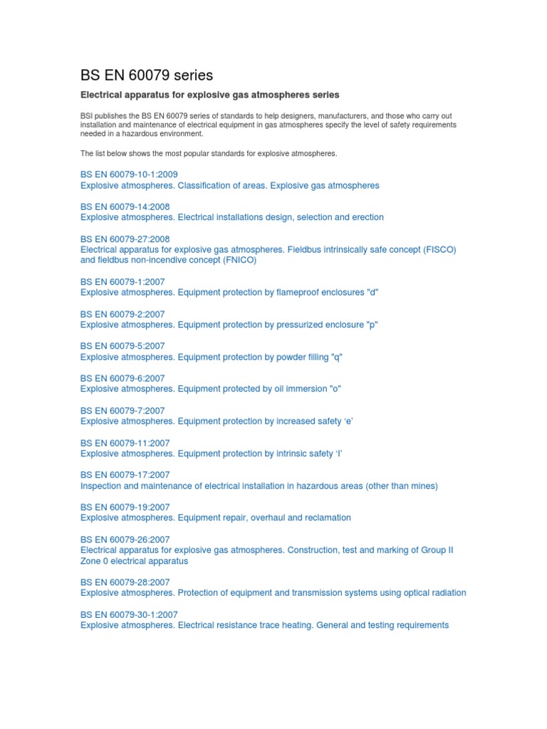En 60079 BS | PDF