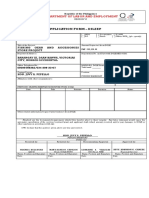Application Form - Dileep: Department of Labor and Employment