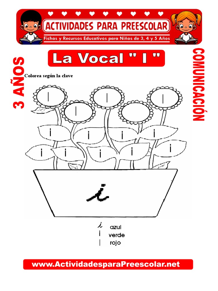 Actividades de la Vocal I para Preescolar | PDF