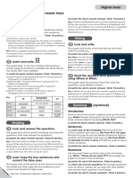 HF3 Higher Tests Teachers Notes