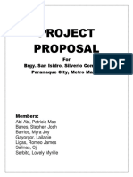 Project Proposal: For Brgy. San Isidro, Silverio Compound, Paranaque City, Metro Manila