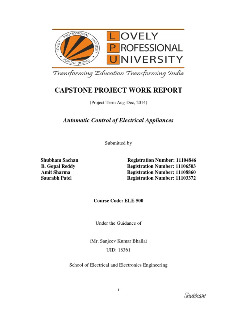 Automatic Control of Appliances Report | PDF | Relay | Resistor